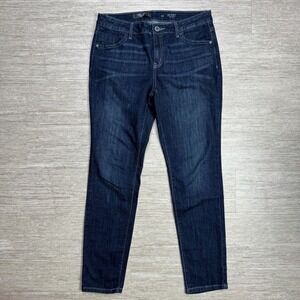 Simply Vera Wang Skinny Jeans 6 S Mid Rise Stretch Denim Dark Wash Indigo